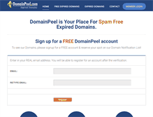Tablet Screenshot of domainpeel.com